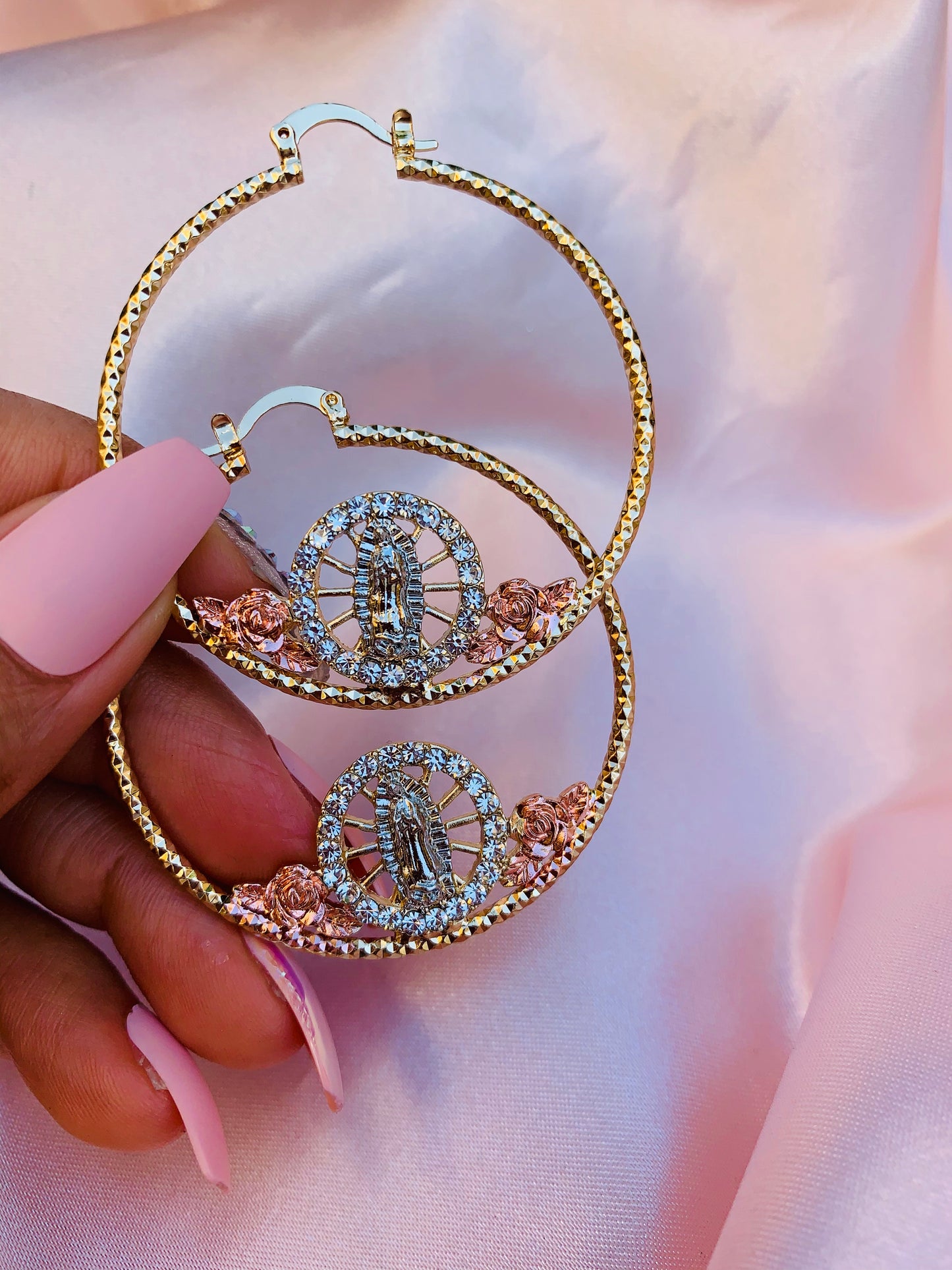 Gold plated hoop earrings/jewelry/fashion/women/#07VMHE