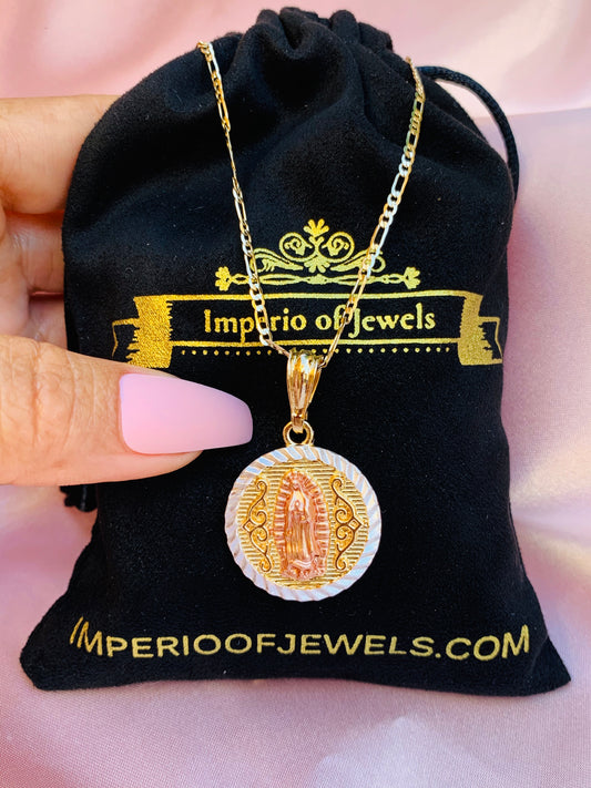 Gold Plated Virgin Mary Necklaces/Handcrafted Jewelry#0026GPN-26