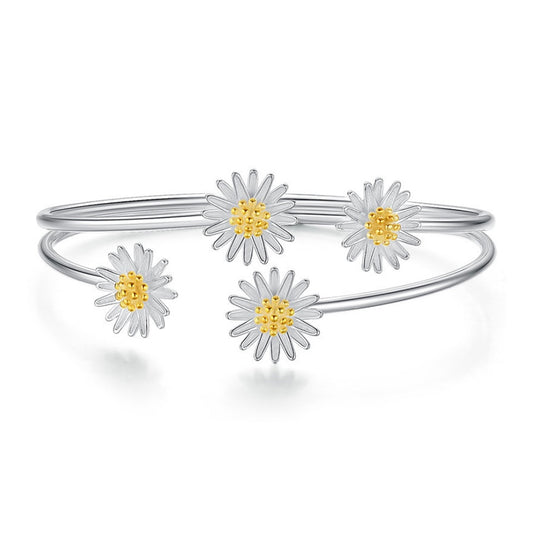 Daisy flower bracelet,jewelry bangle gift #013SDF-13