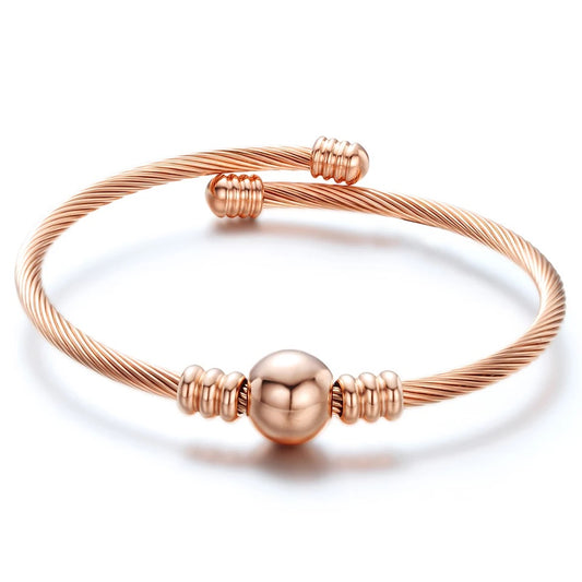 Bead cable bracelet,gold,charms,party,gift,031c1b-31